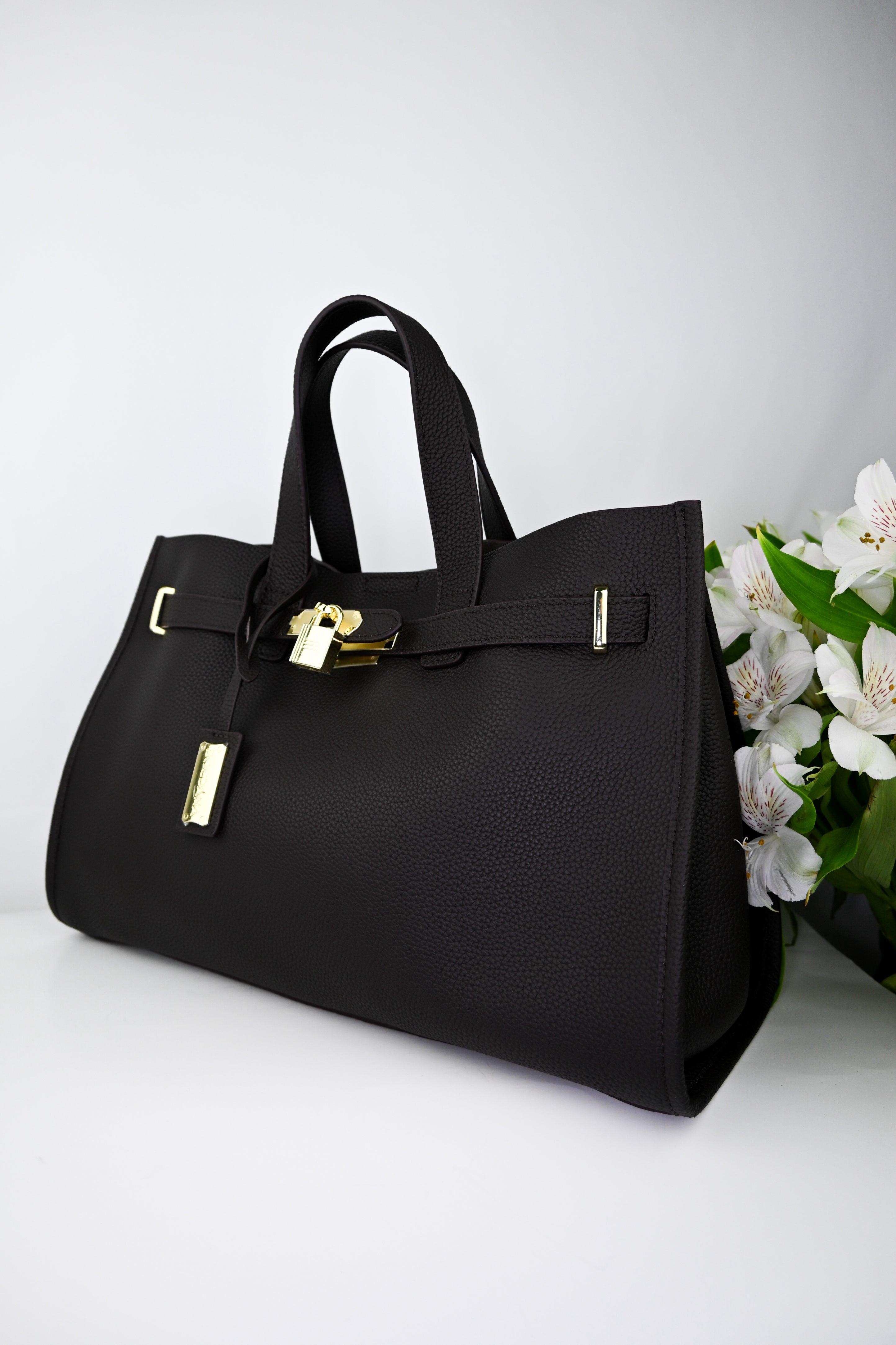 Bogdana Urban Luxe Tote with Gold Hardware & Adjustable Strap – Women’s Shoulder Bag