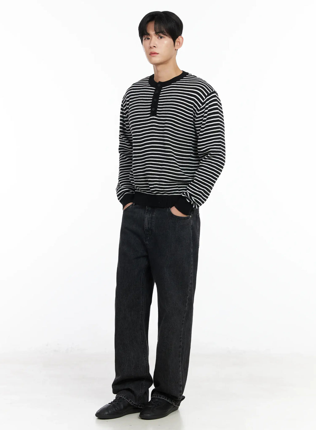 Men's Baggy Fit Wide Leg Jeans IM518
