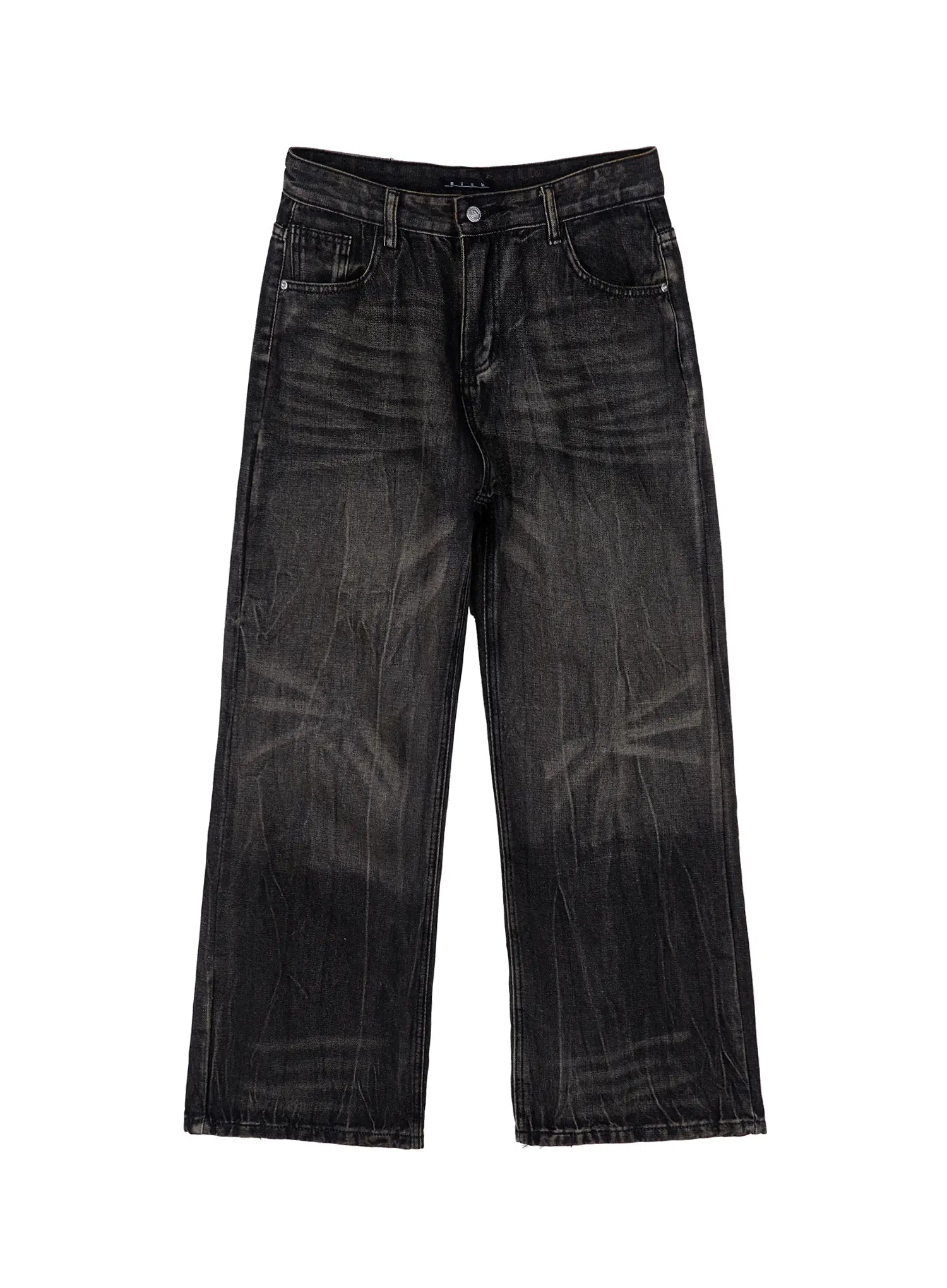 Men's Black-Washed Jeans IA530