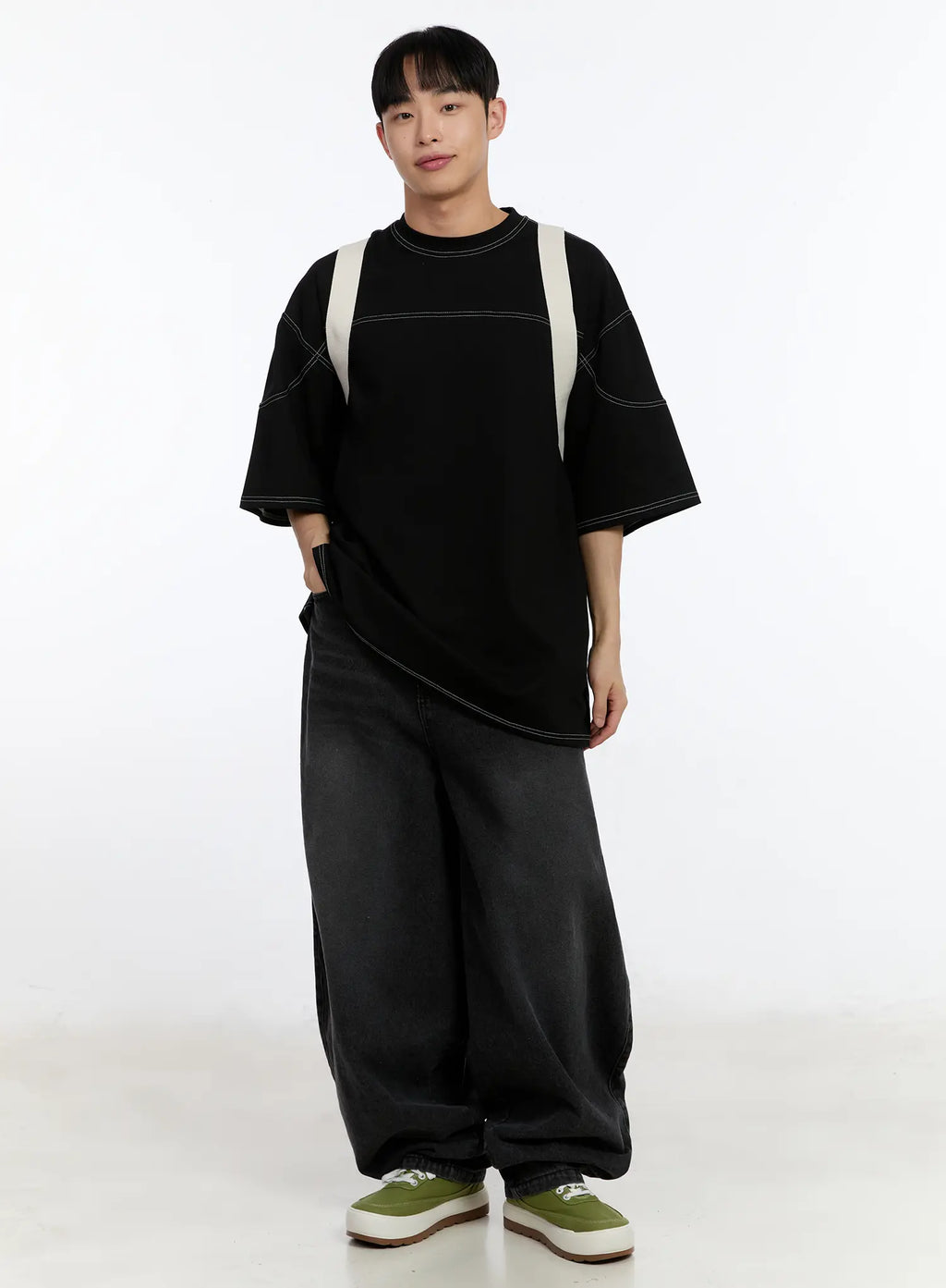 Men's Wide Leg Balloon Jeans IA507