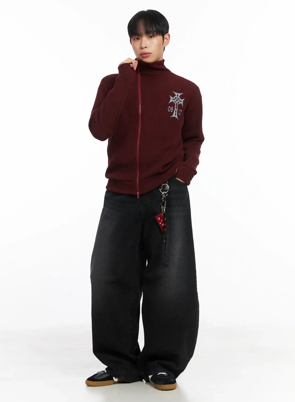 Basic Wide Leg Black Jeans ID515