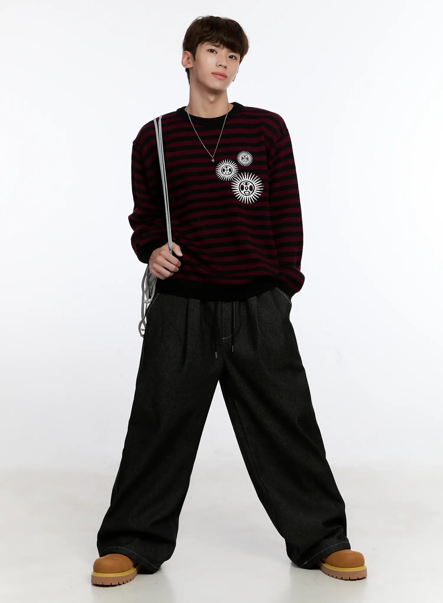 Men's Graphic Jeans (Black) IS529