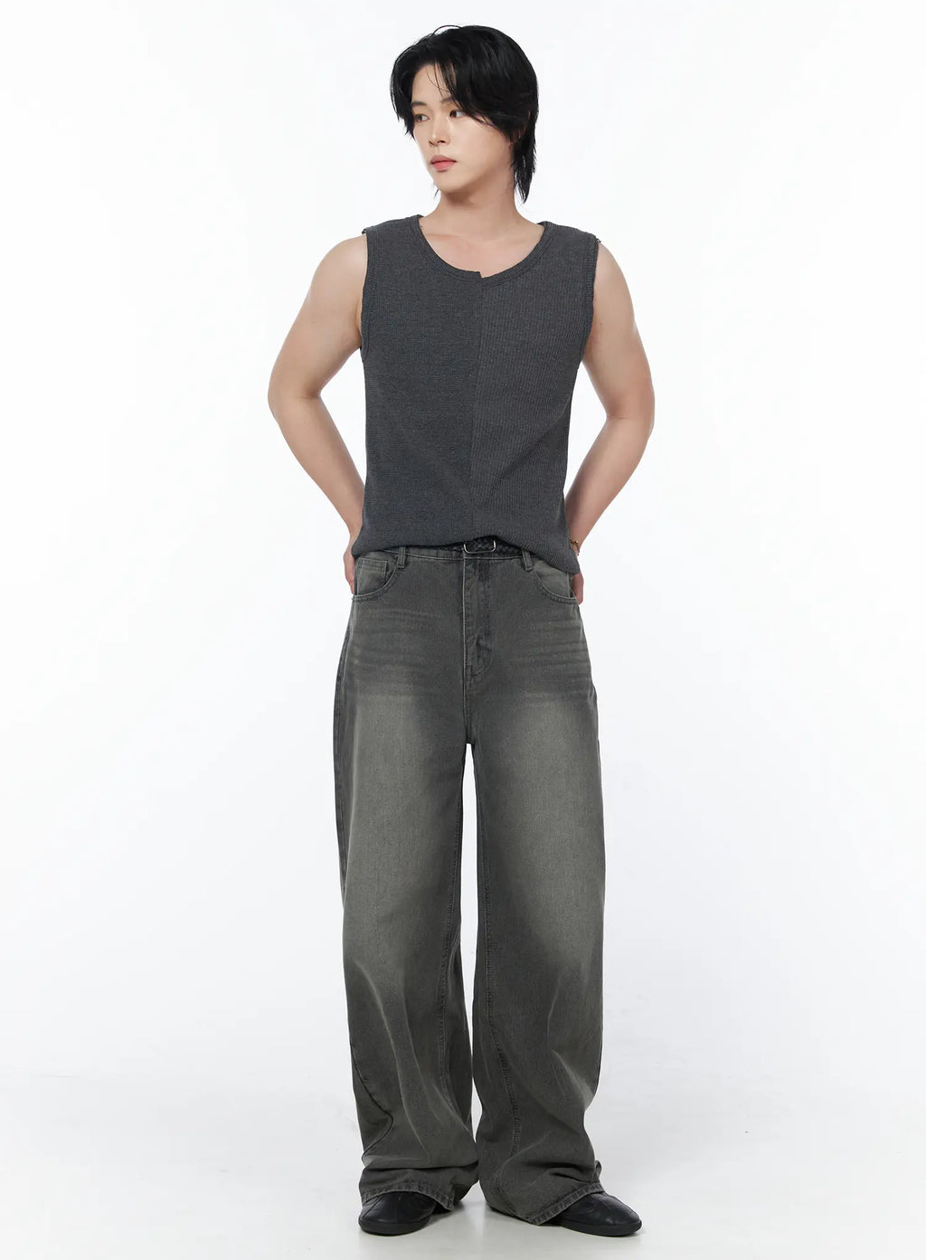 Men's Vintage Wide Leg Jeans IY522