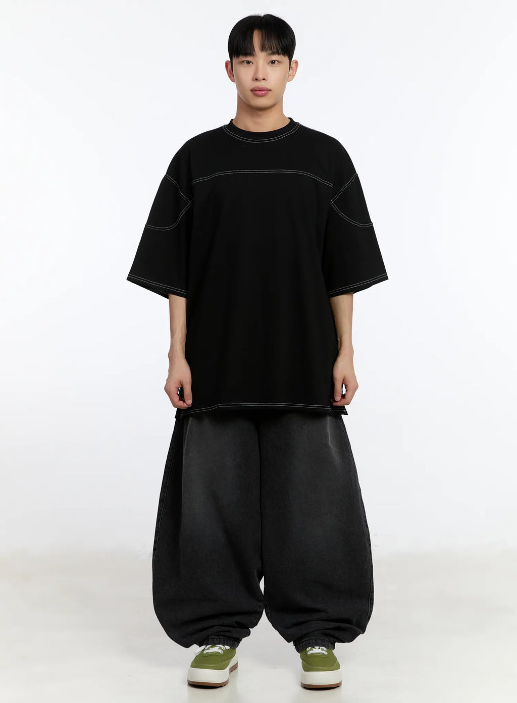 Men's Wide Leg Balloon Jeans IA507