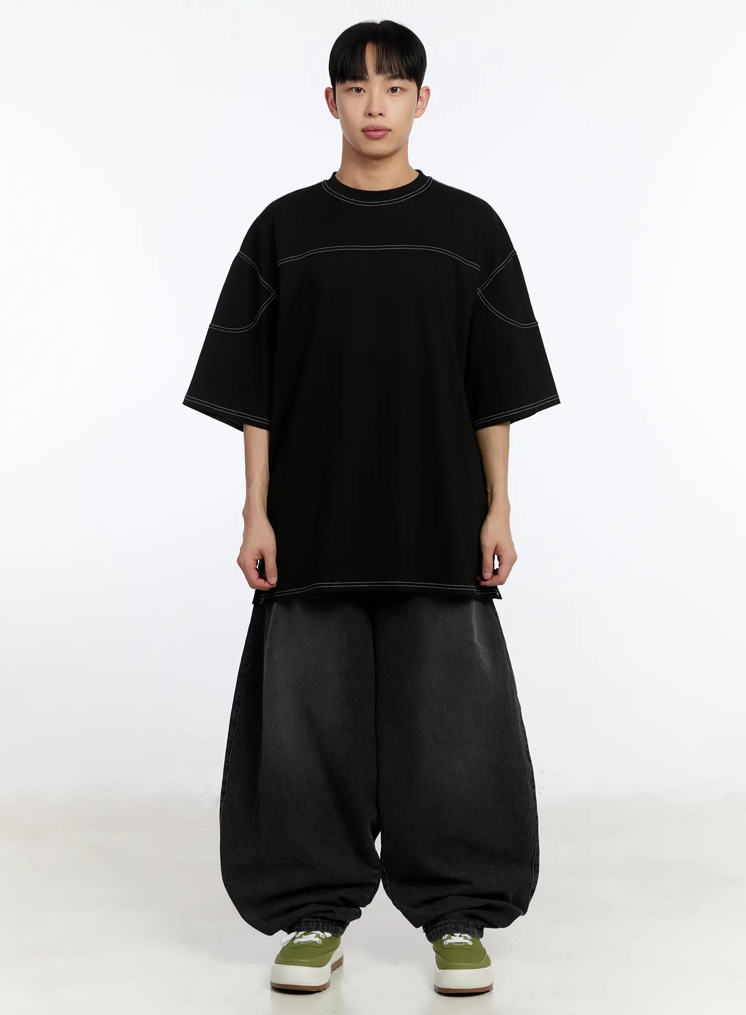 Men's Wide Leg Balloon Jeans IA507