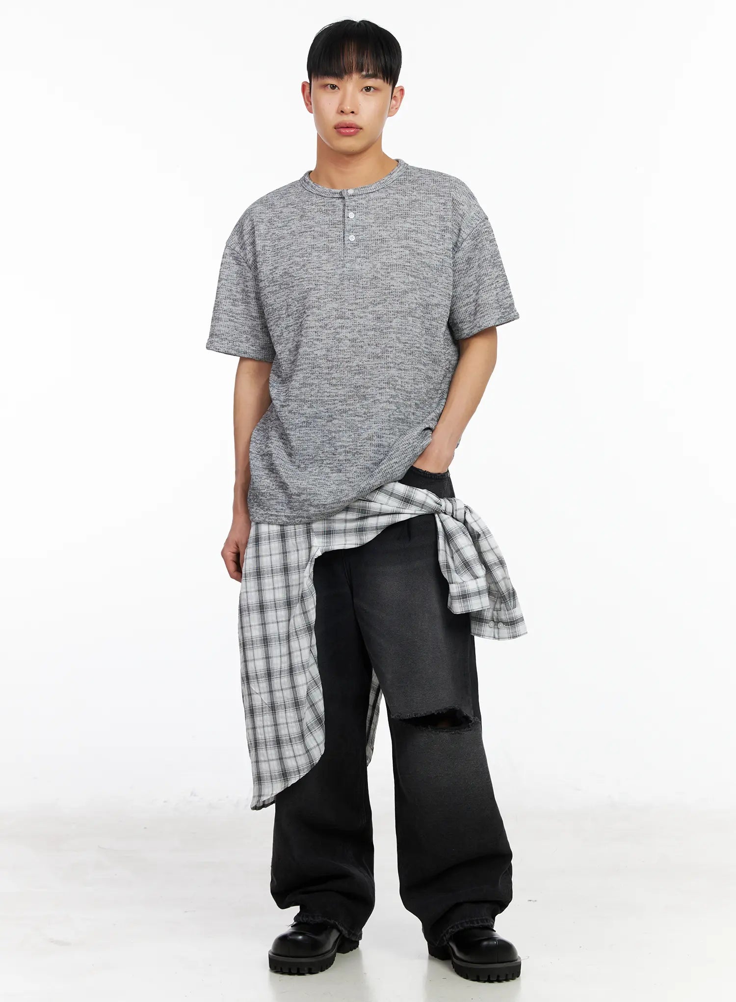 Men's Distressed Baggy Jeans IA501