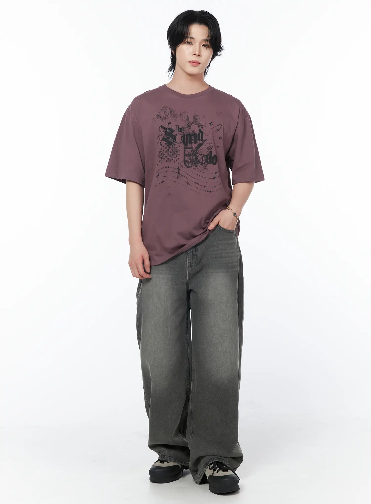 Men's Vintage Wide Leg Jeans IY522
