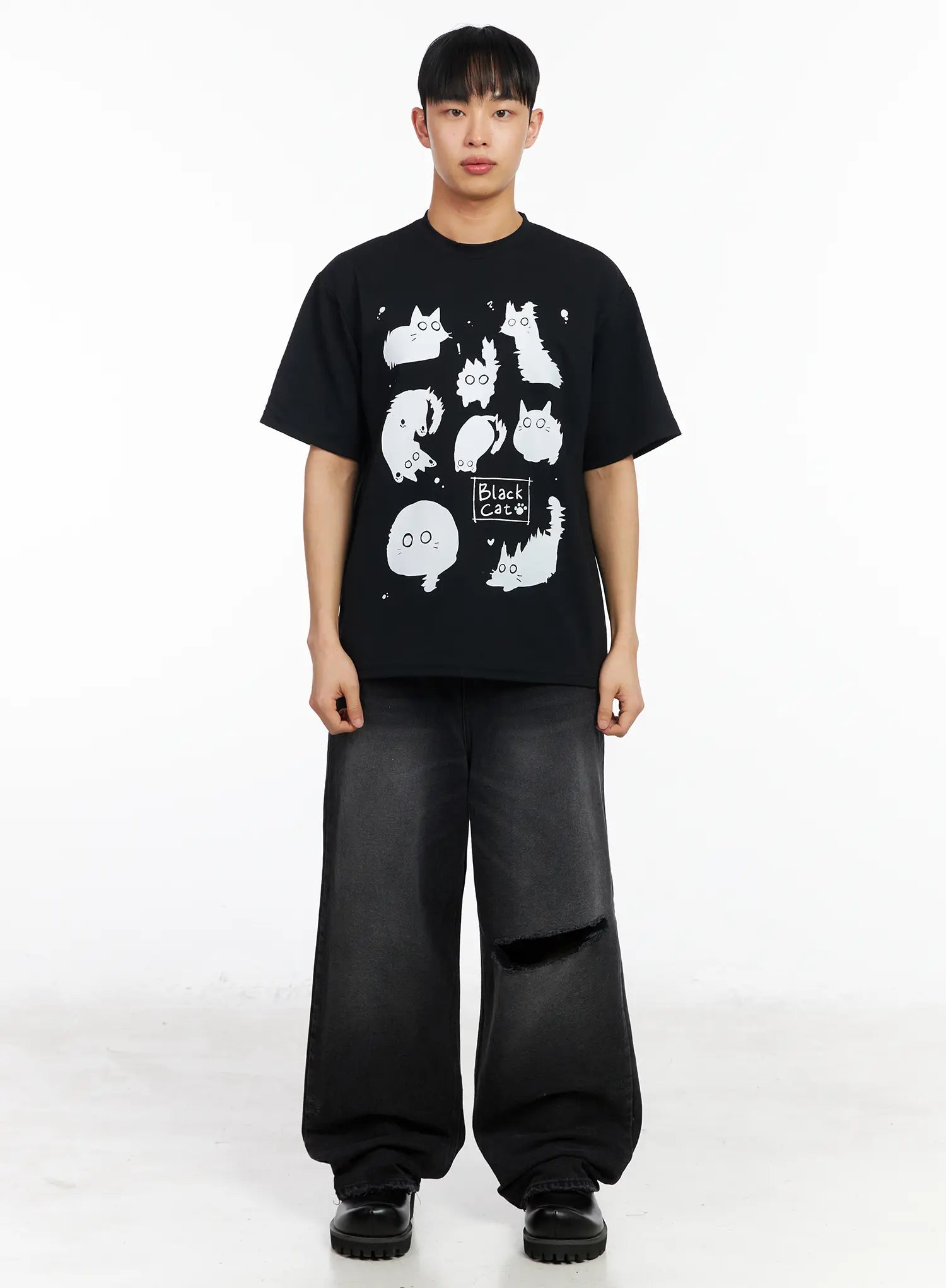 Men's Distressed Baggy Jeans IA501