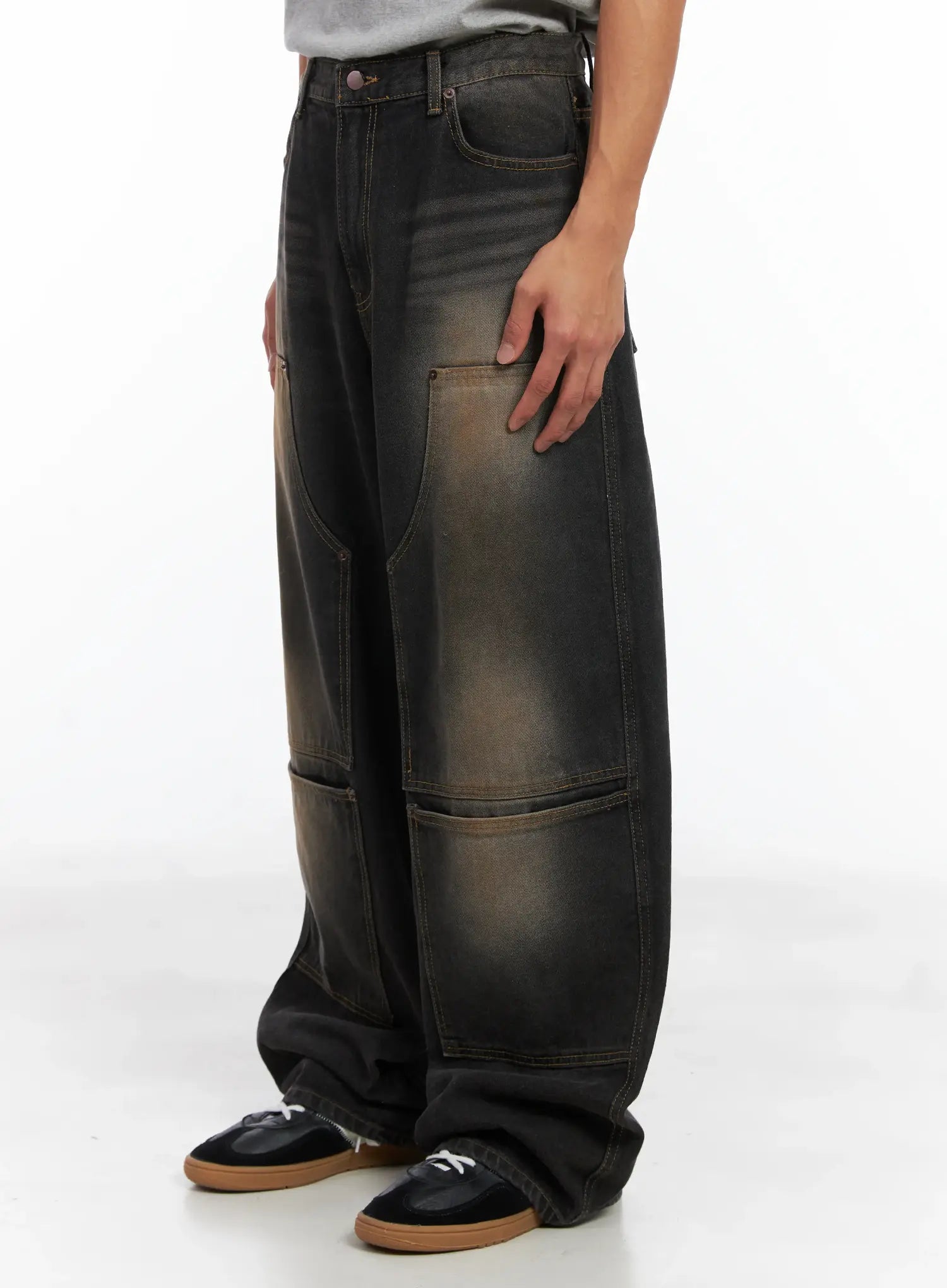 Men's Wide Utility Pocket Jeans ID511