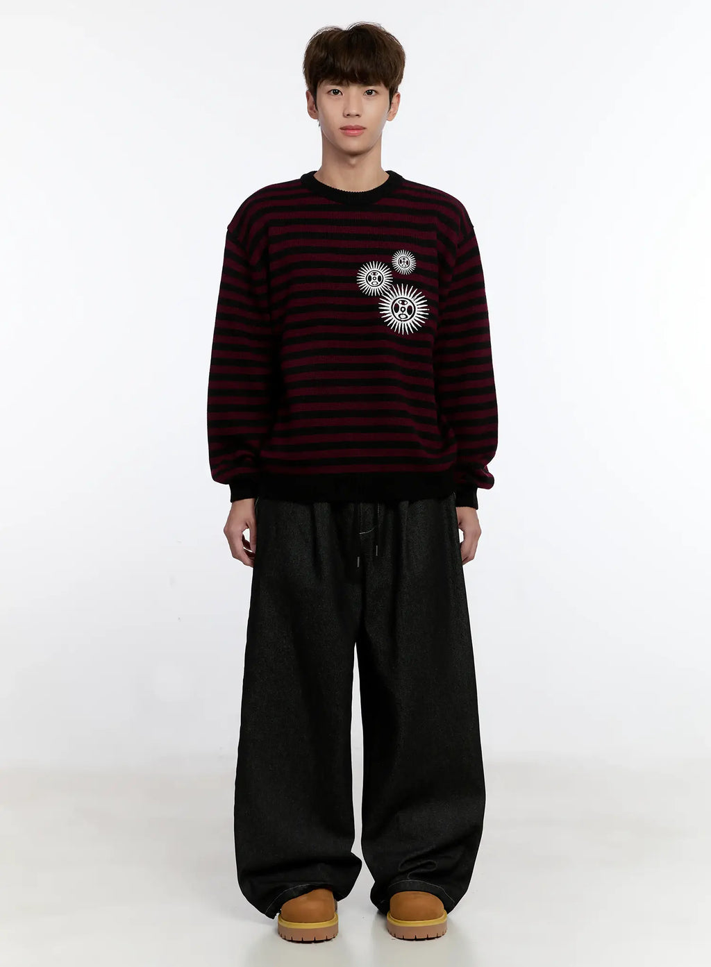Men's Graphic Jeans (Black) IS529