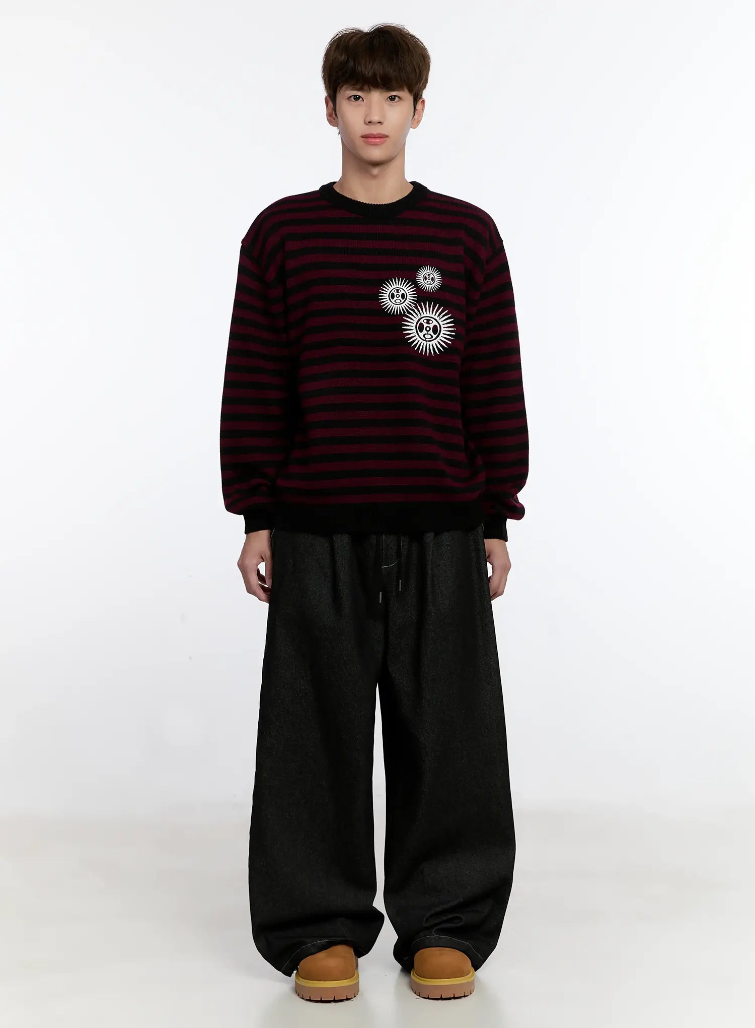 Men's Graphic Jeans (Black) IS529