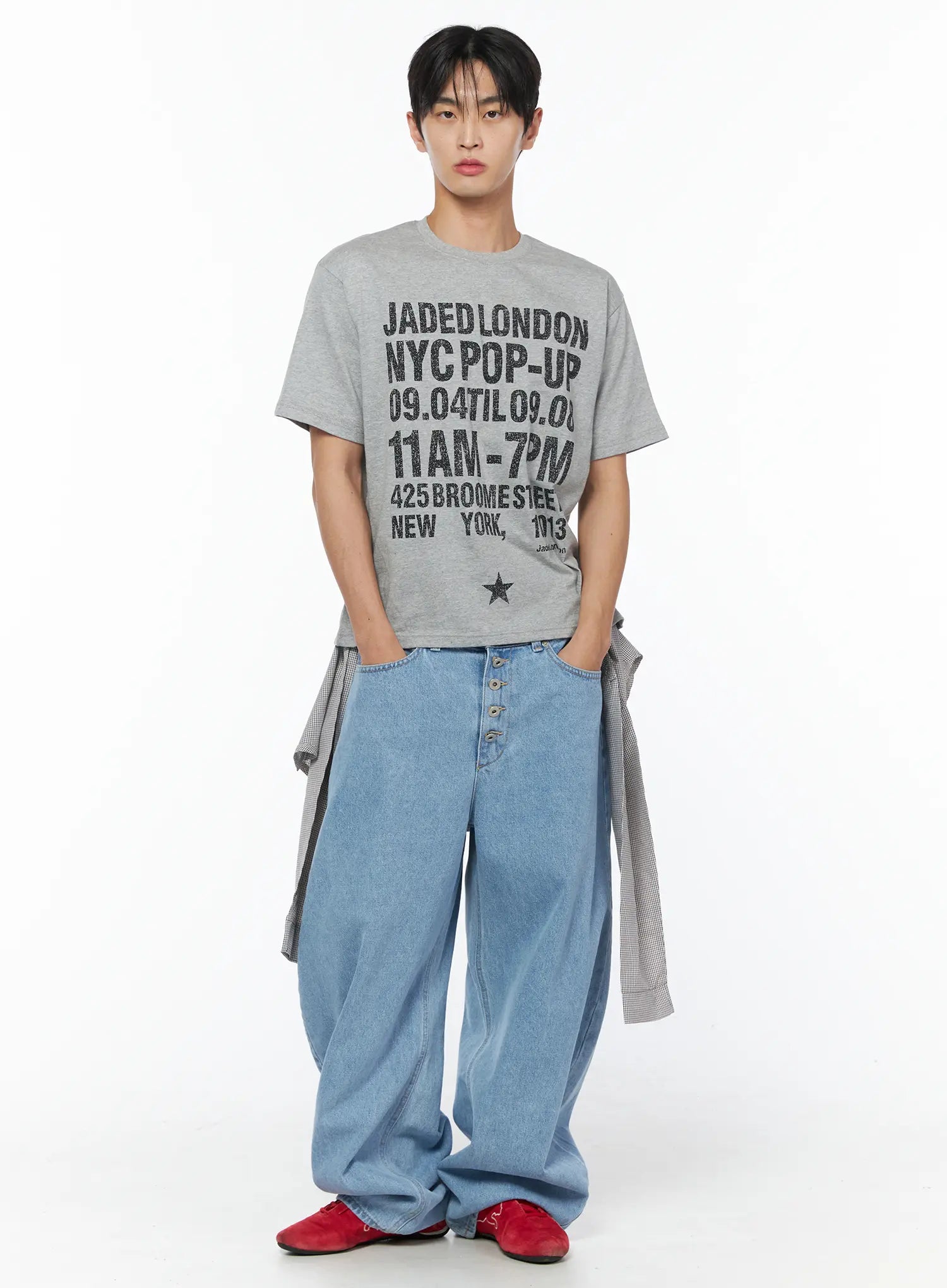 Men's Layering Plaid Shirt IU510