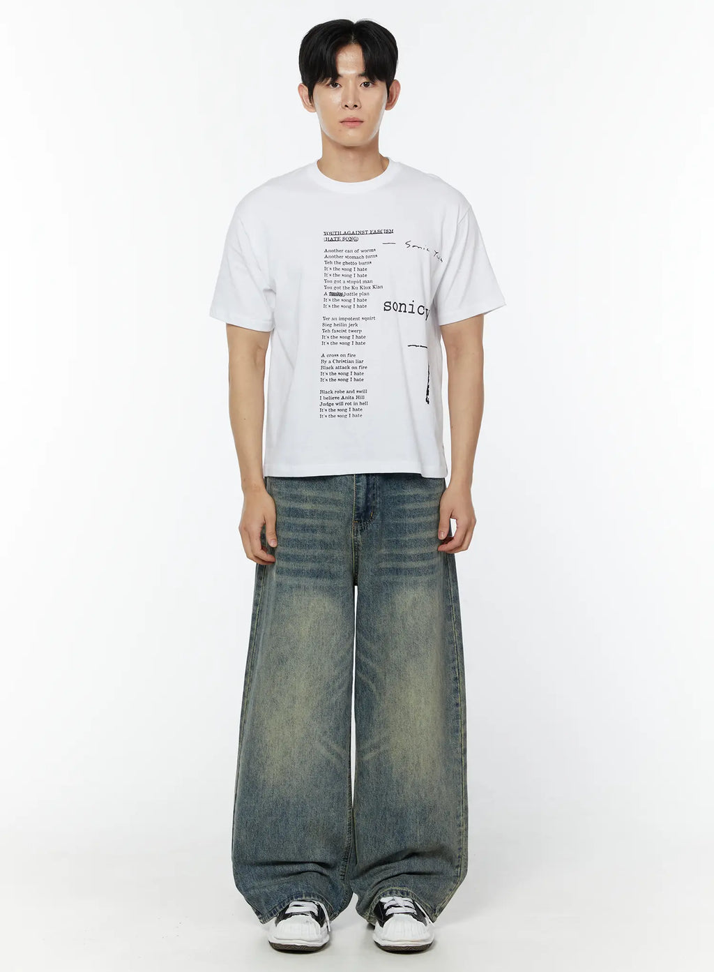 Men's Adan Baggy Washed Jeans IU508