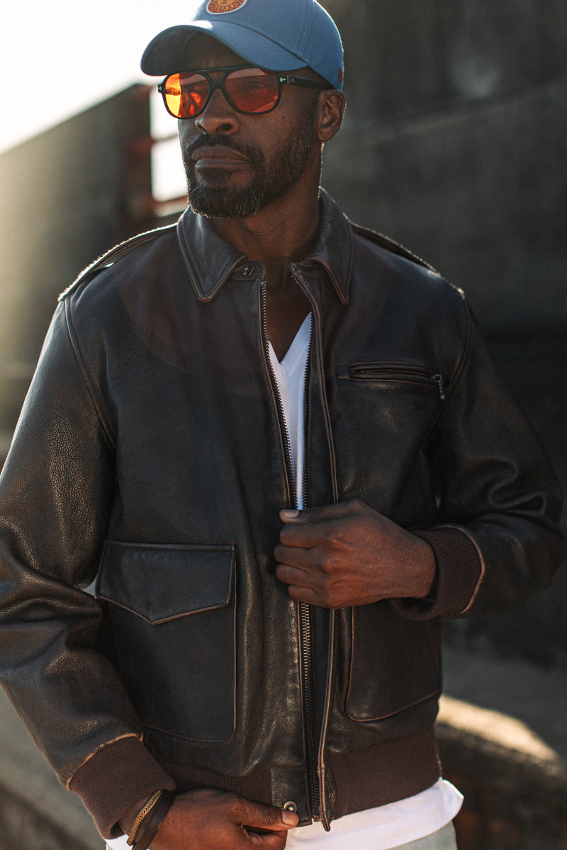 McQueen A2 Leather Jacket Brown