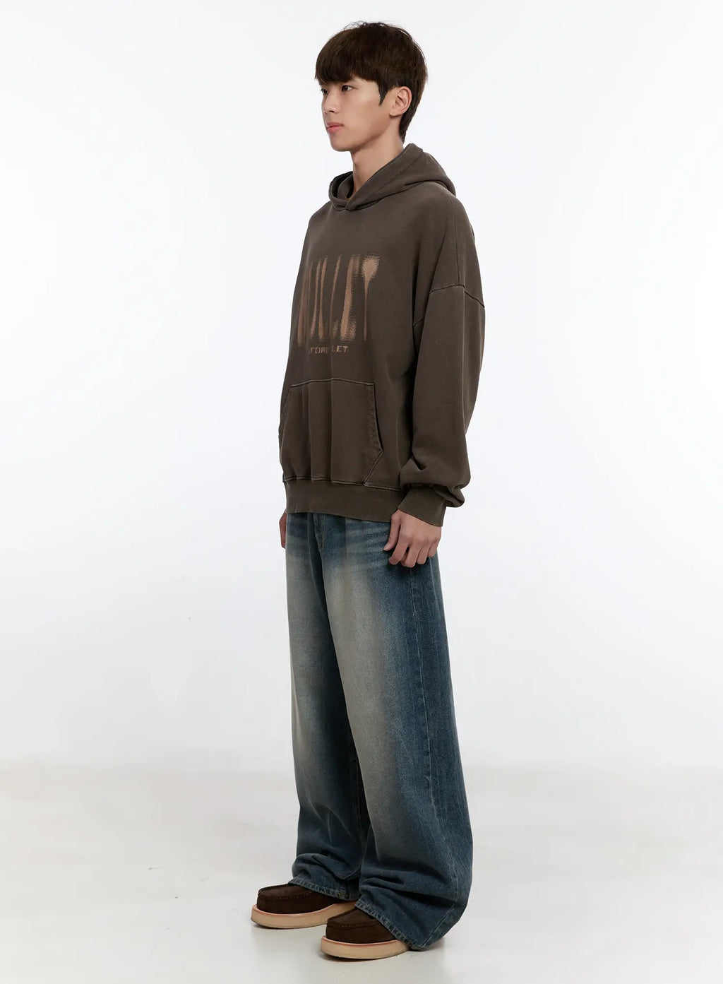 Men's Vintage Wash Baggy Jeans IS529