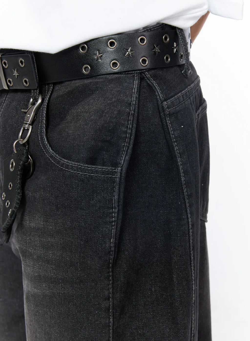 Men's Long Bermuda Cropped Jeans IU510