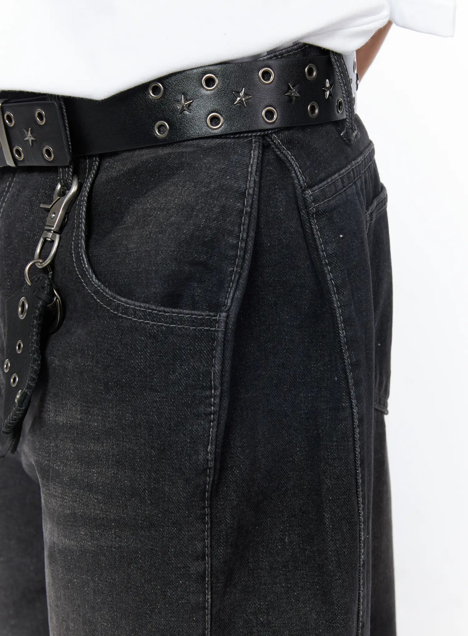 Men's Long Bermuda Cropped Jeans IU510