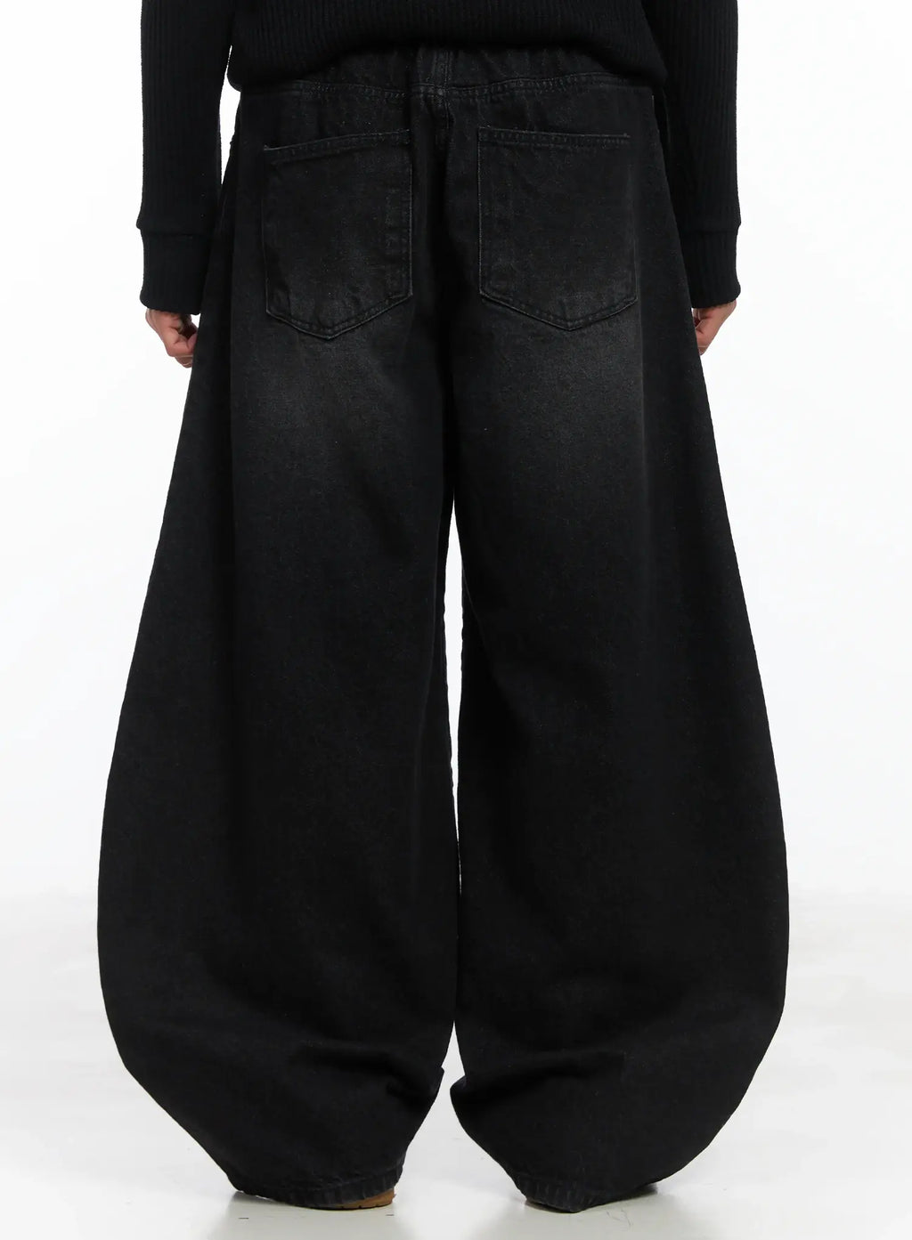 Basic Wide Leg Black Jeans ID515