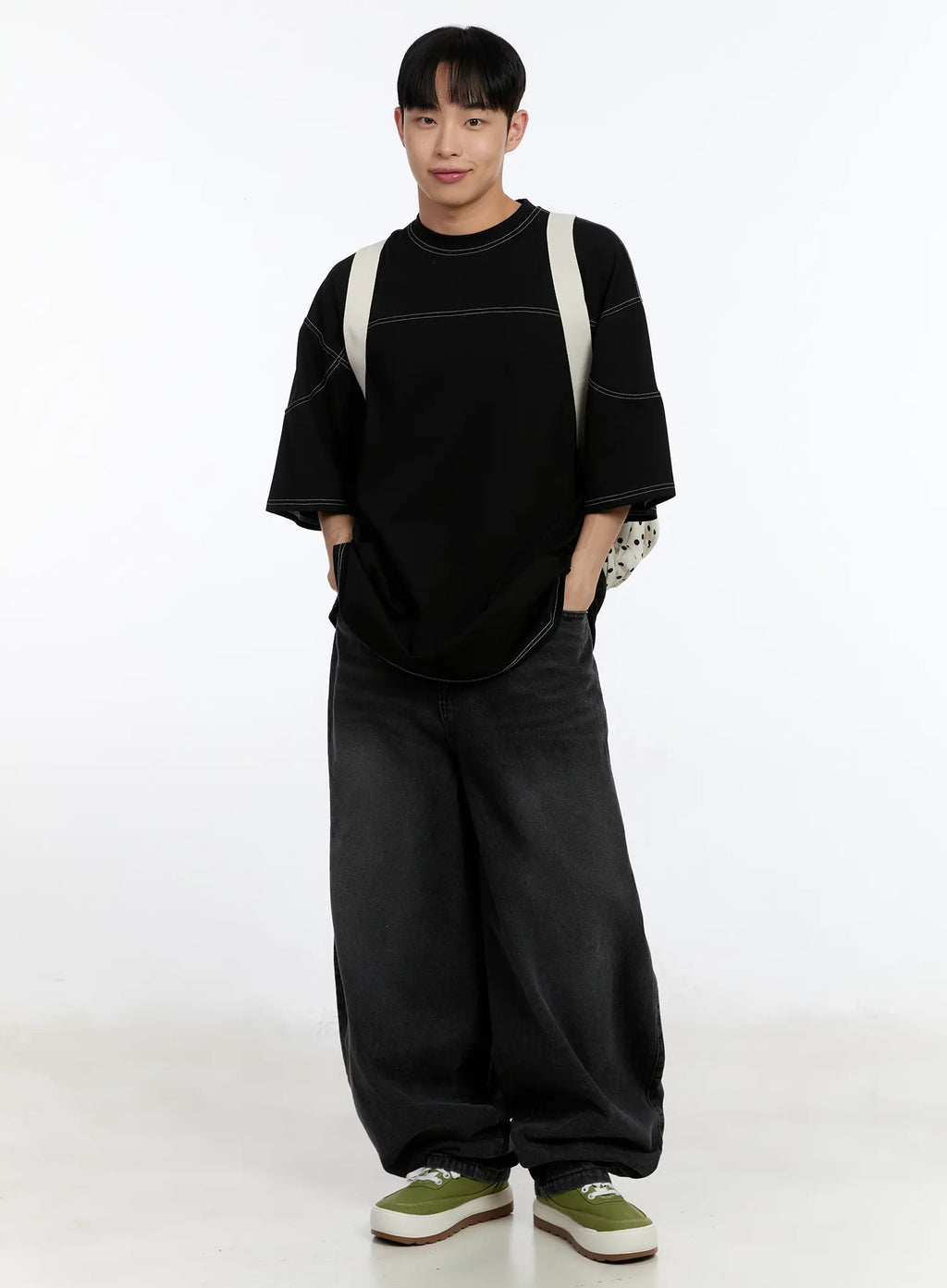 Men's Wide Leg Balloon Jeans IA507