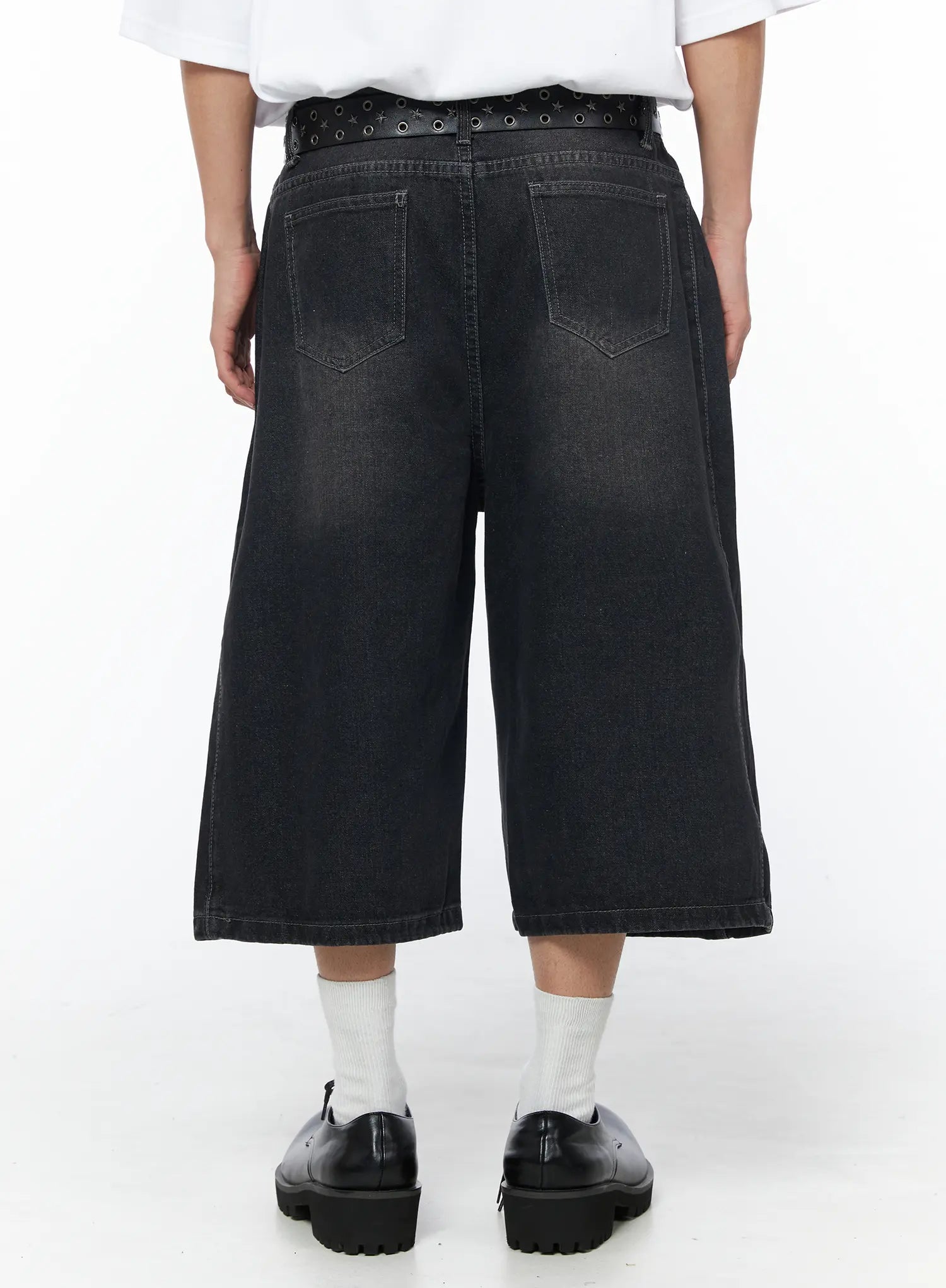 Men's Long Bermuda Cropped Jeans IU510