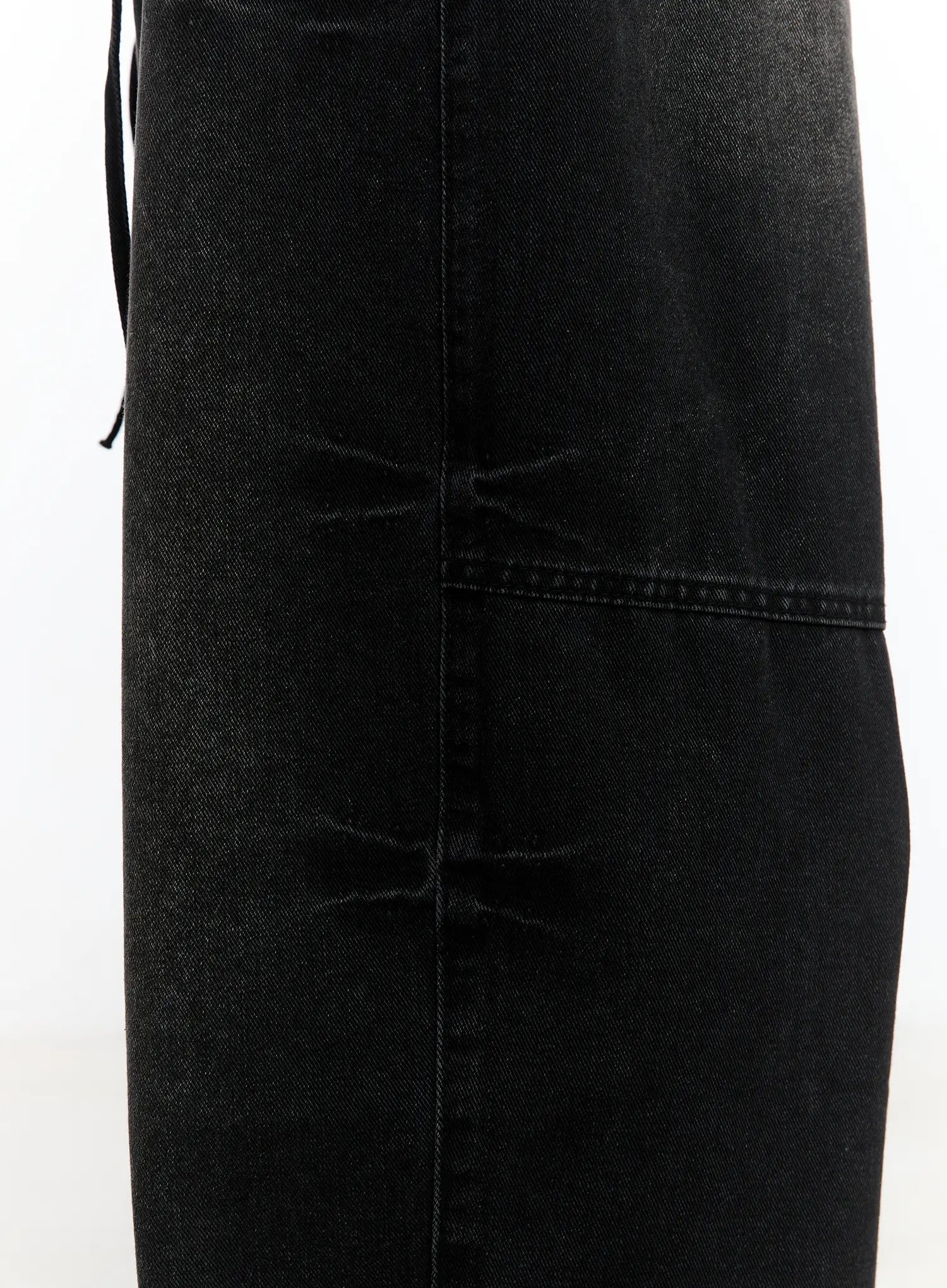 Men's Black Washed Wide Leg Jeans IM530
