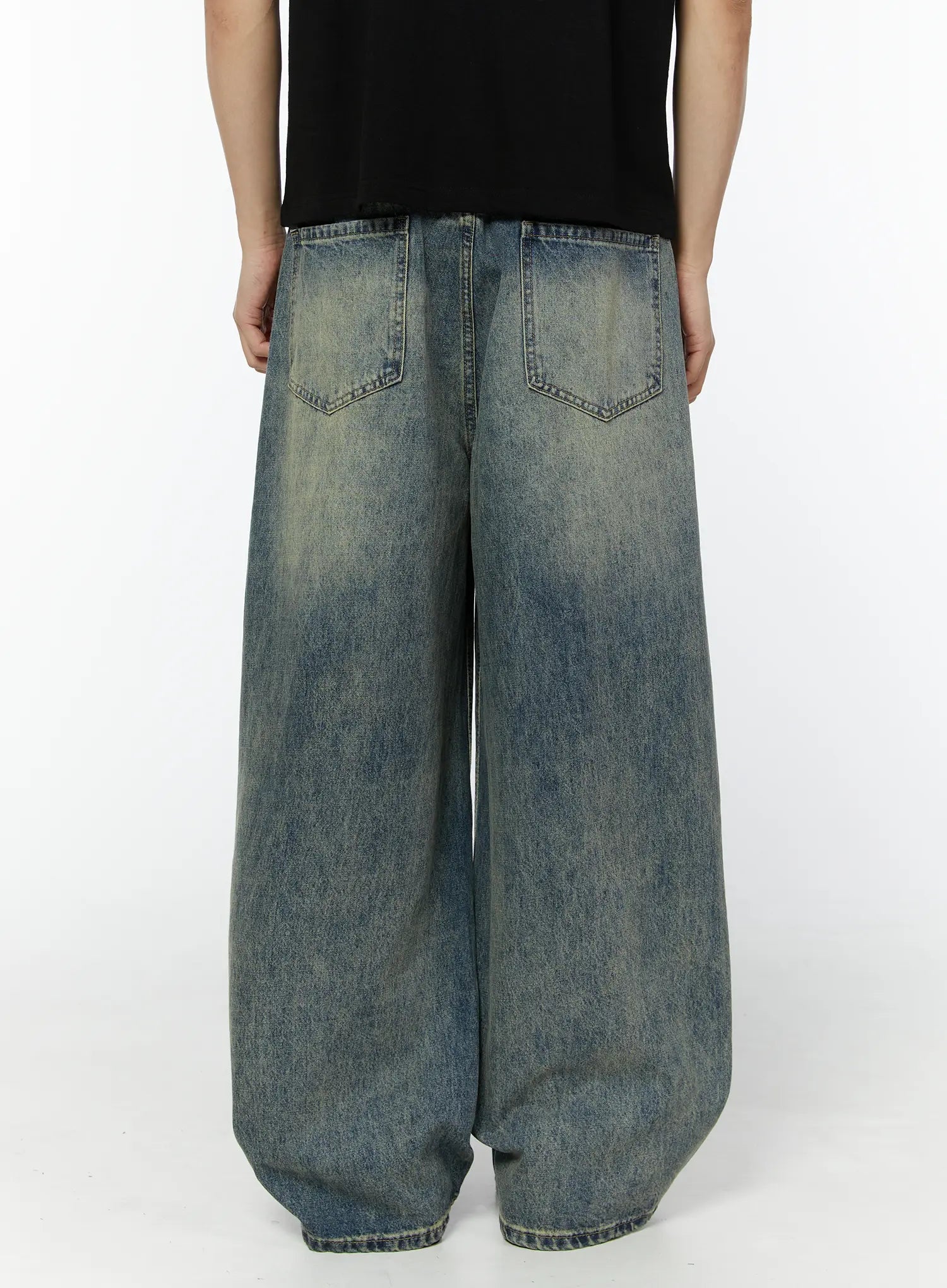 Men's Adan Baggy Washed Jeans IU508