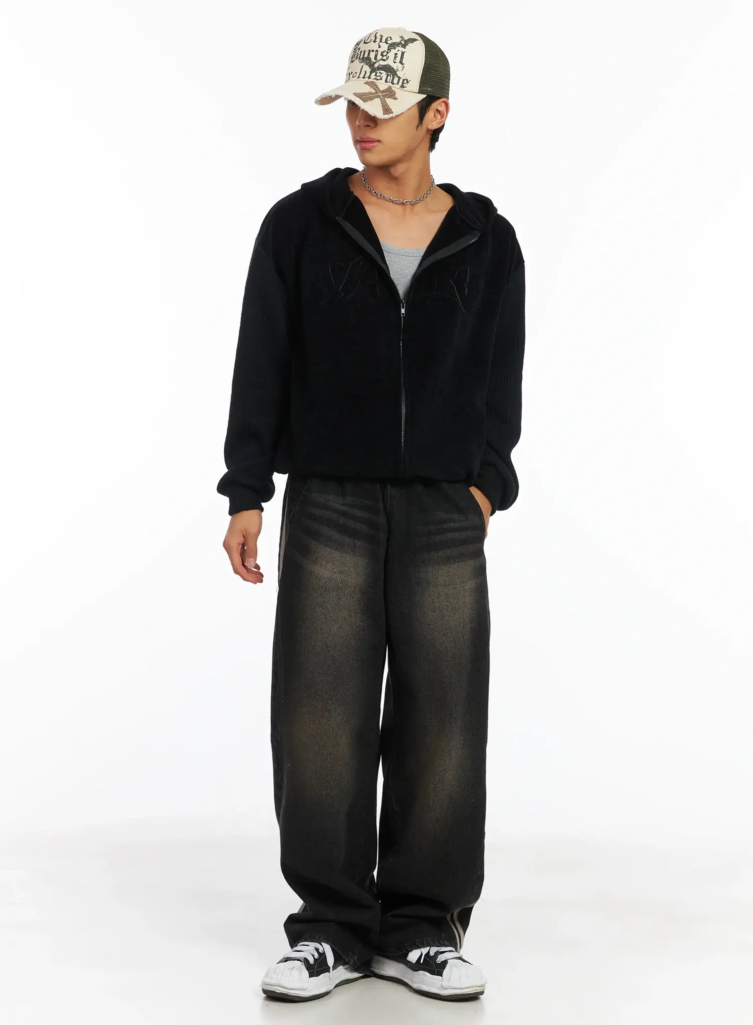 Men's Track Wide Leg Jeans IJ514