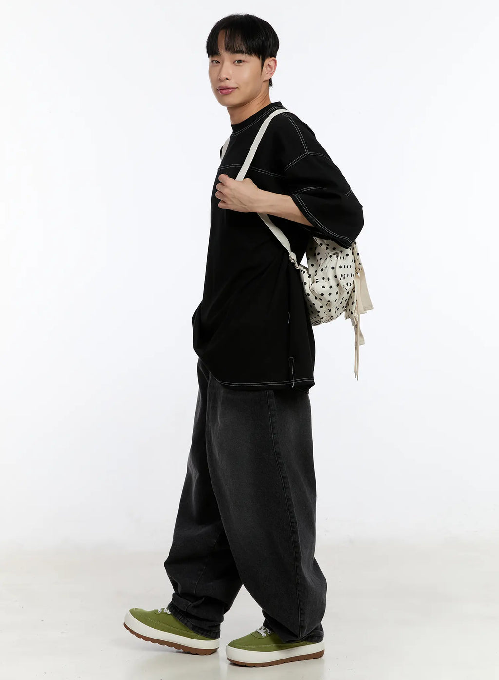Men's Wide Leg Balloon Jeans IA507