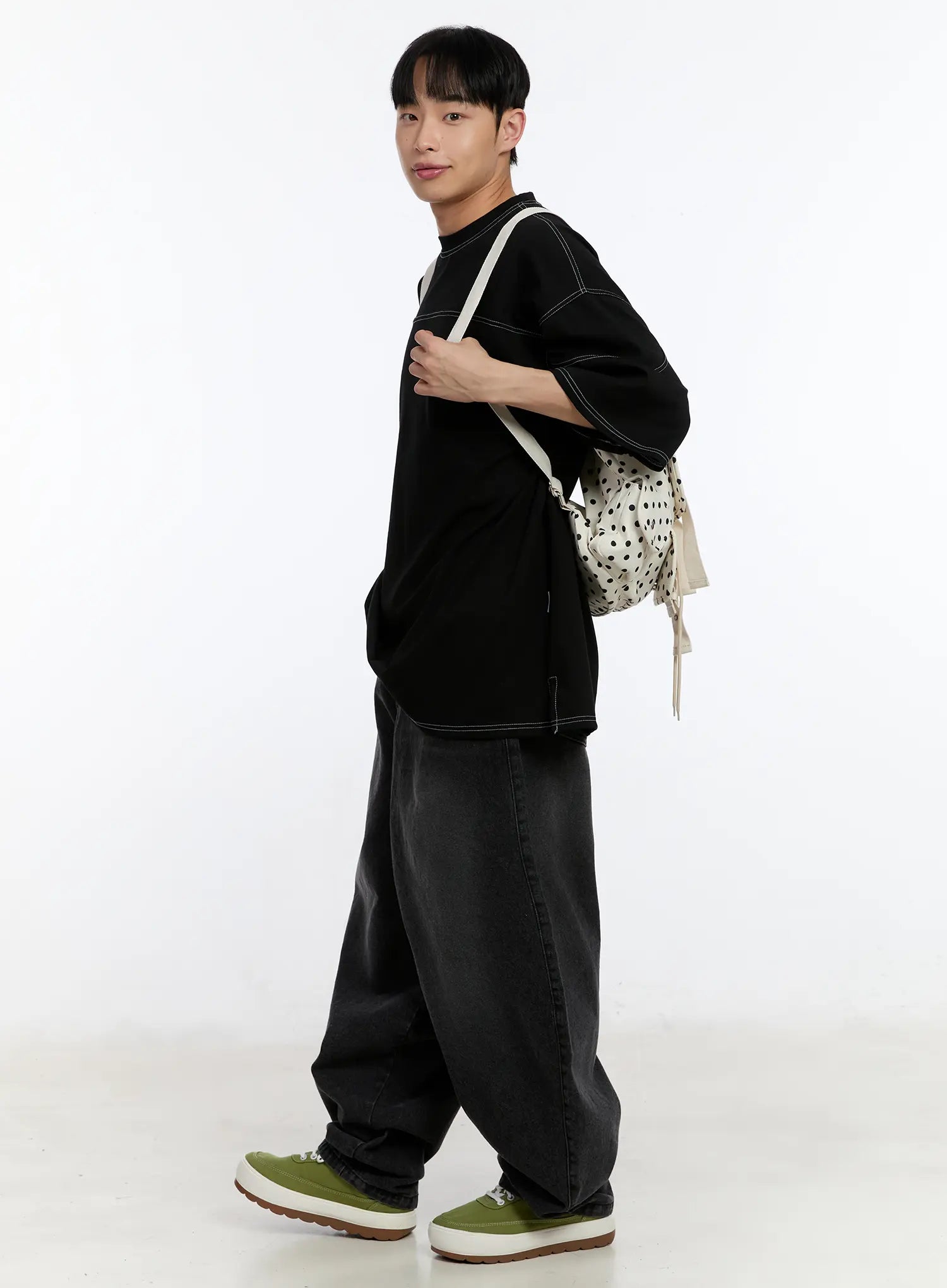 Men's Wide Leg Balloon Jeans IA507