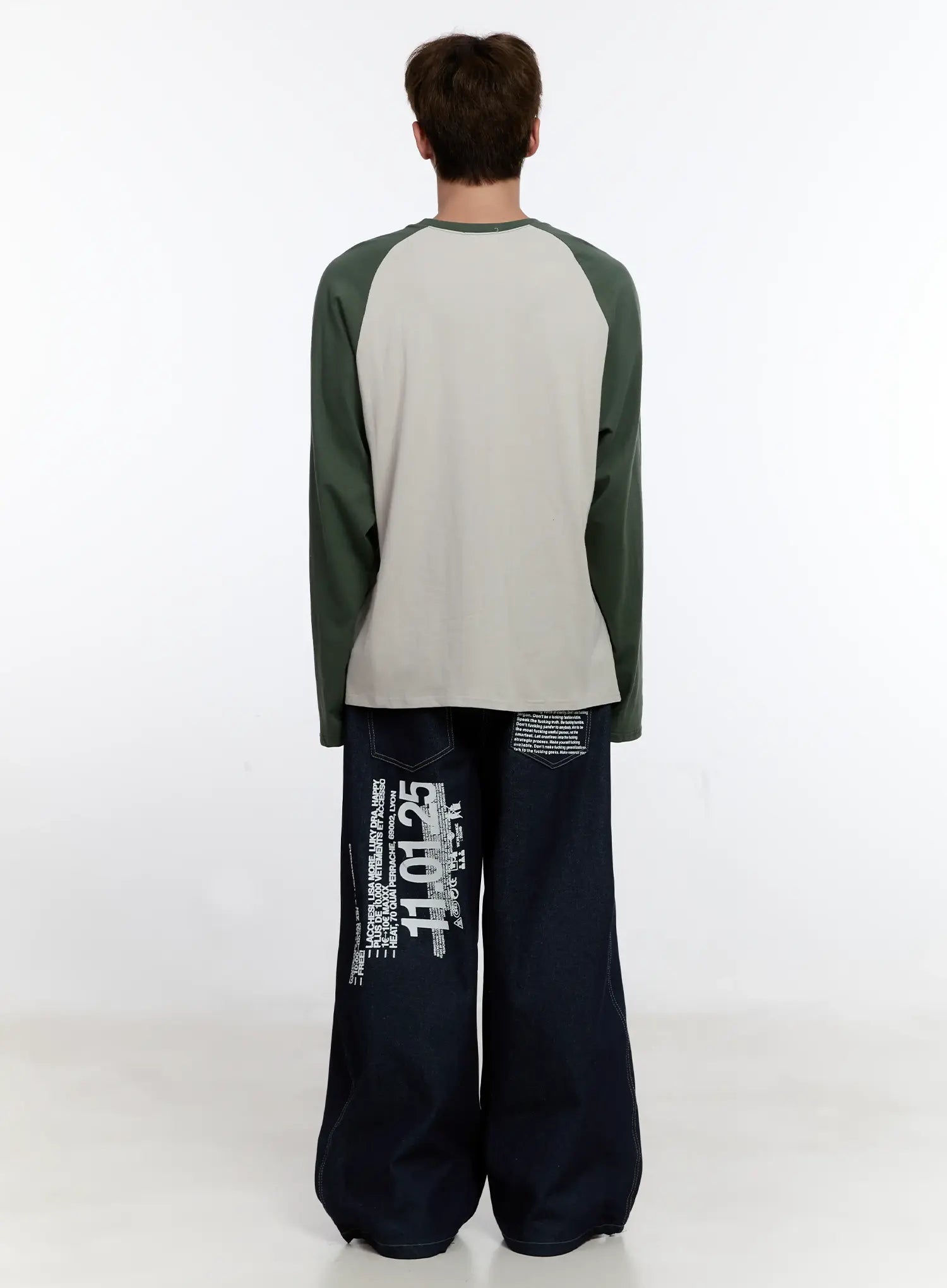 Men's Graphic Jeans (Dark Blue) IS529