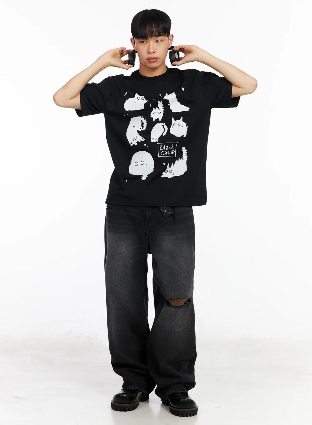 Men's Distressed Baggy Jeans IA501