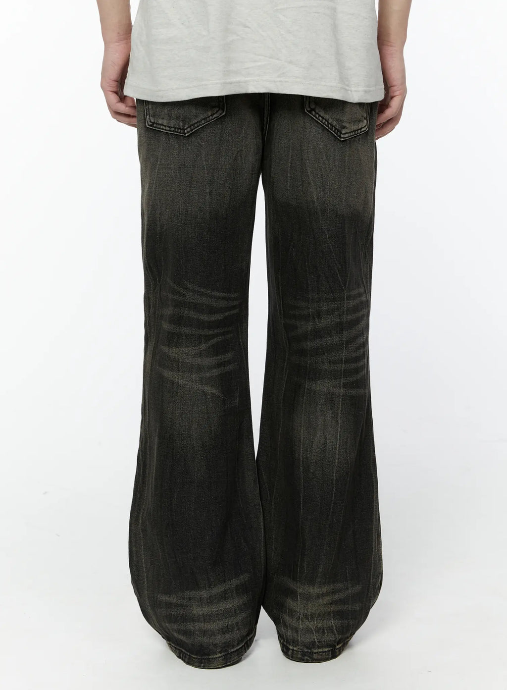Men's Black-Washed Jeans IA530