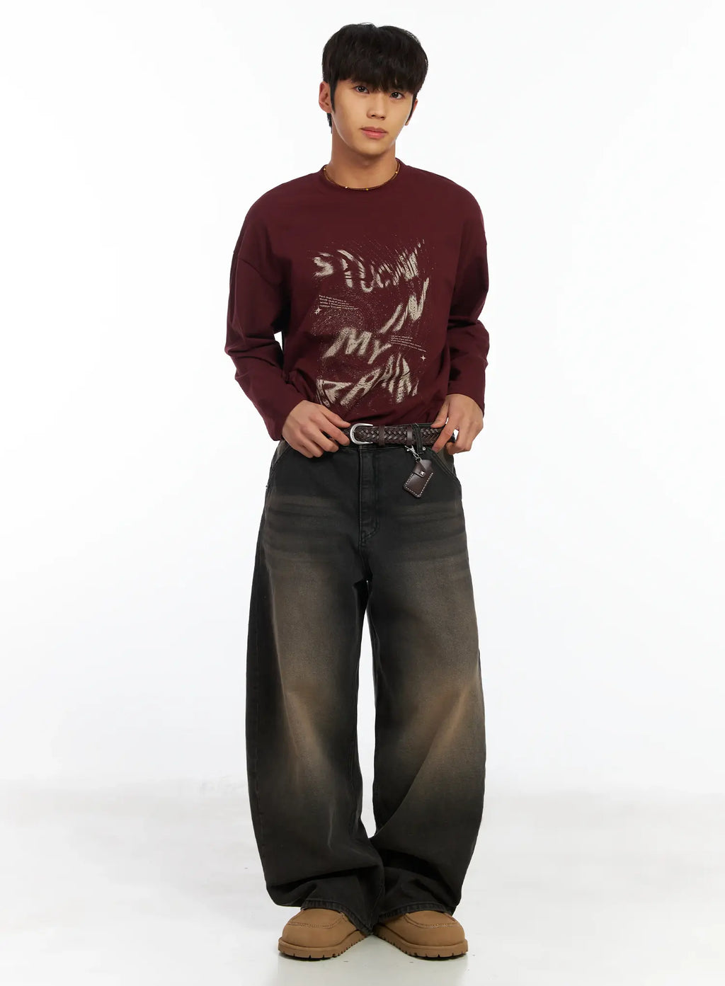Men's Dark Wash Vintage Jeans IF506