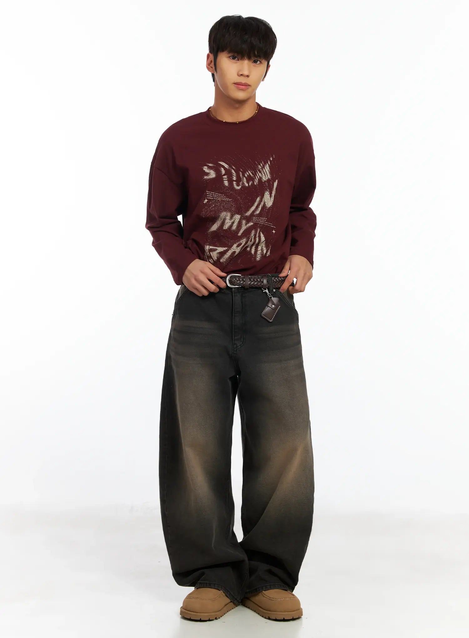 Men's Dark Wash Vintage Jeans IF506