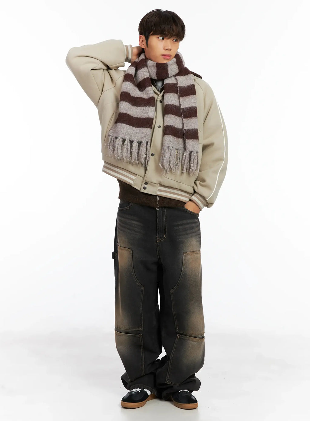 Men's Wide Utility Pocket Jeans ID511