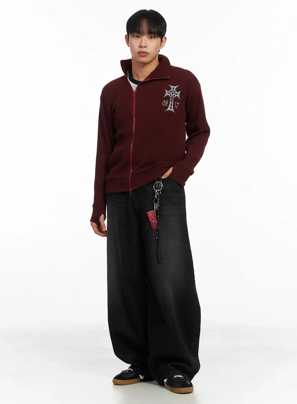 Basic Wide Leg Black Jeans ID515
