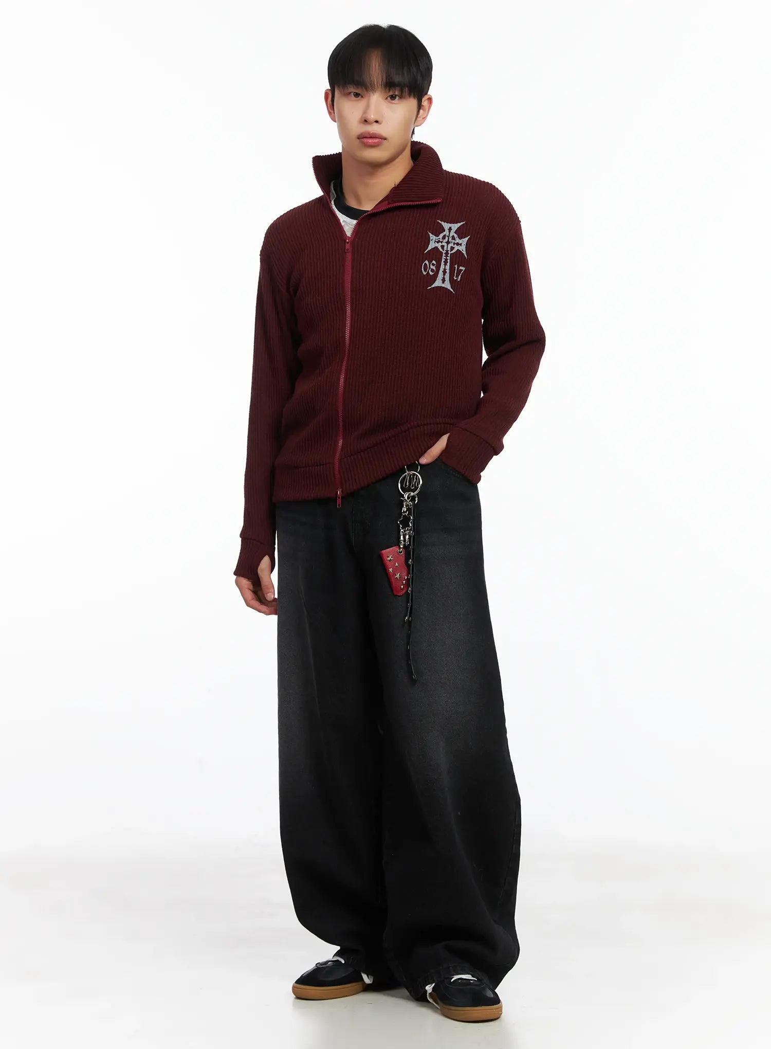 Basic Wide Leg Black Jeans ID515