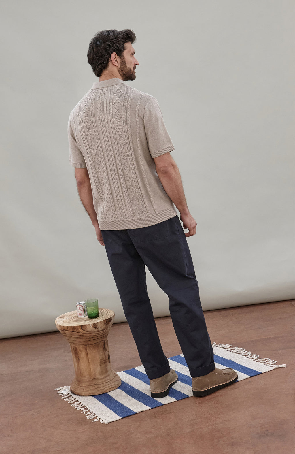 Mens Midweight Cotton Fishermans Polo Shirt