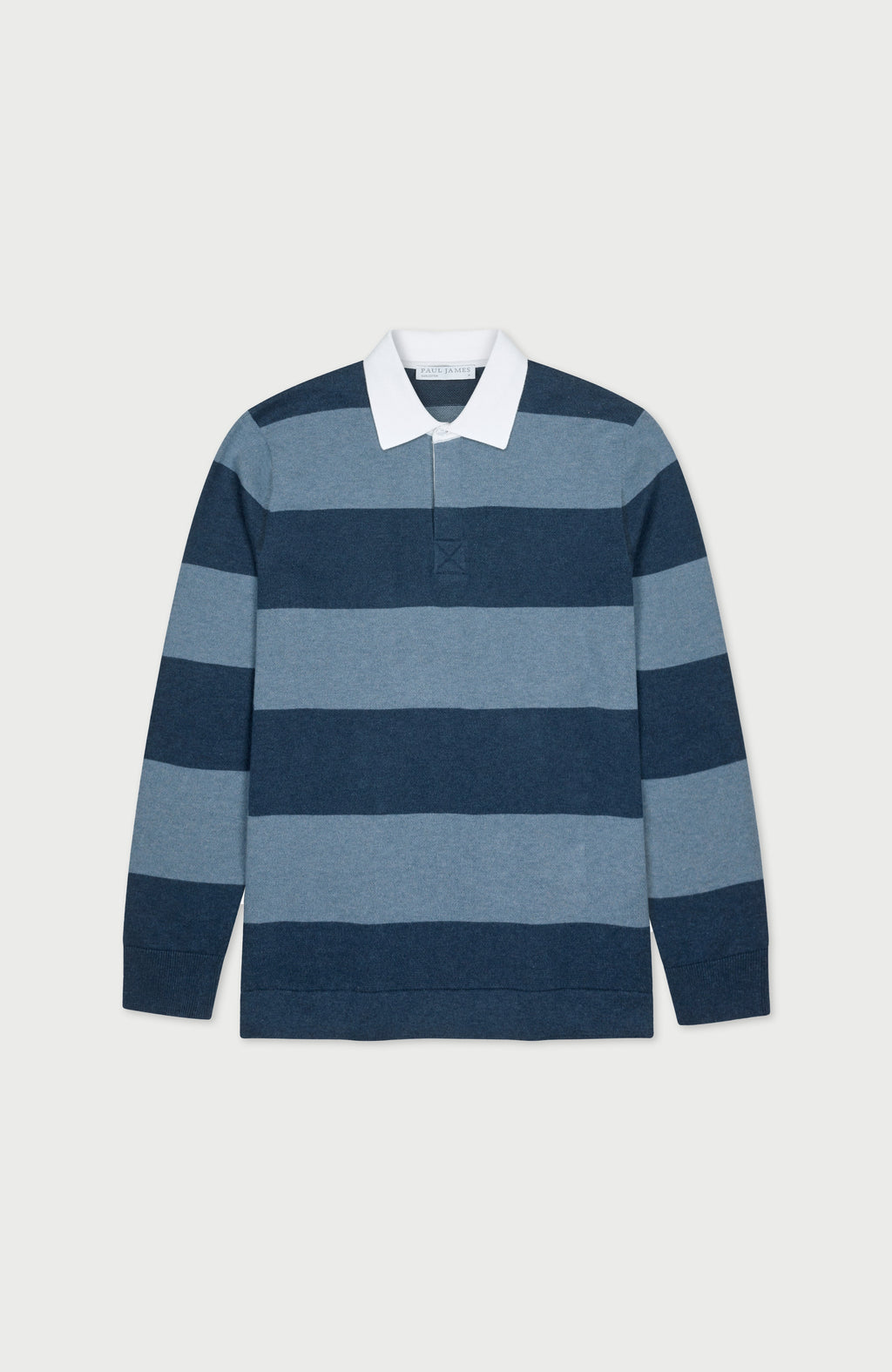 Mens Midweight Cotton Stripe Rugby Shirt