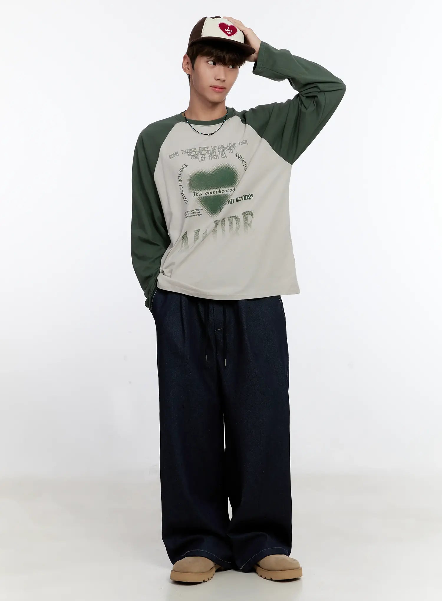 Men's Graphic Jeans (Dark Blue) IS529