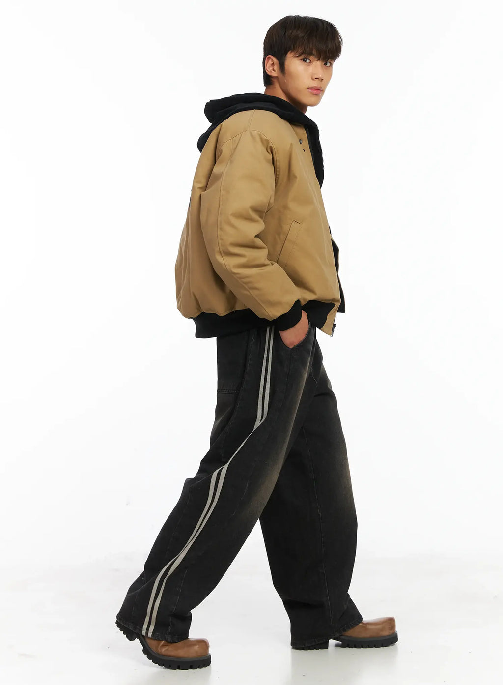 Men's Track Wide Leg Jeans IJ514