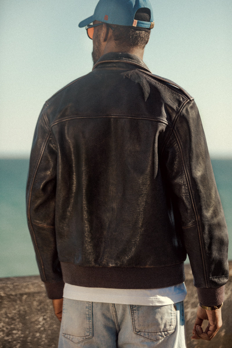 McQueen A2 Leather Jacket Brown
