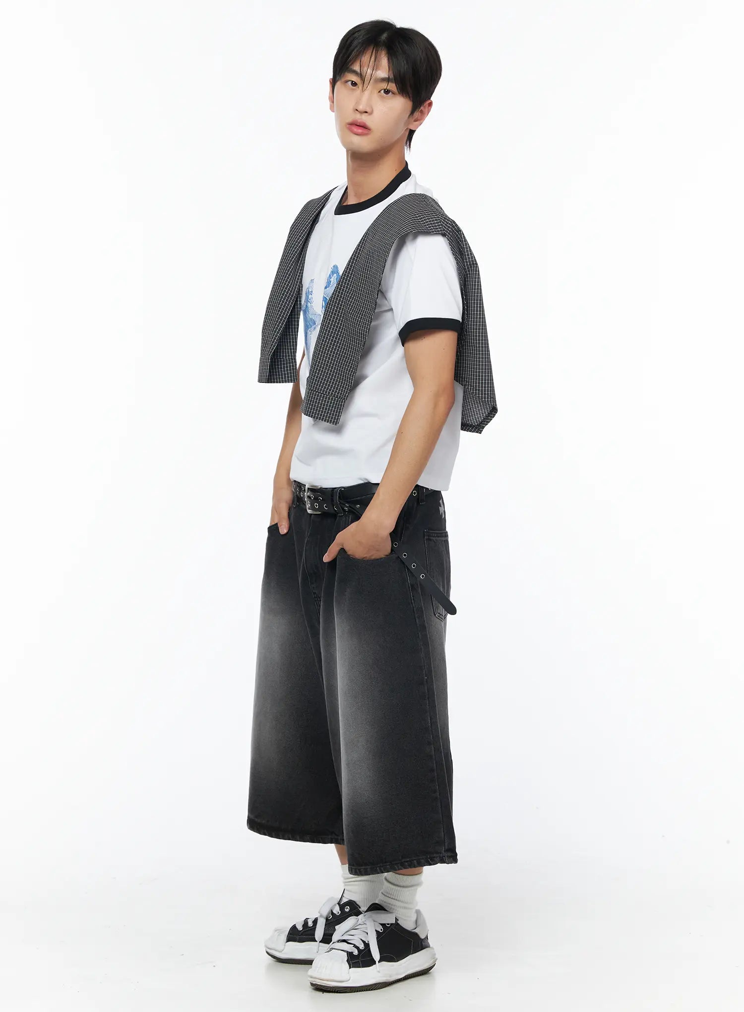 Men's Layering Plaid Shirt IU510