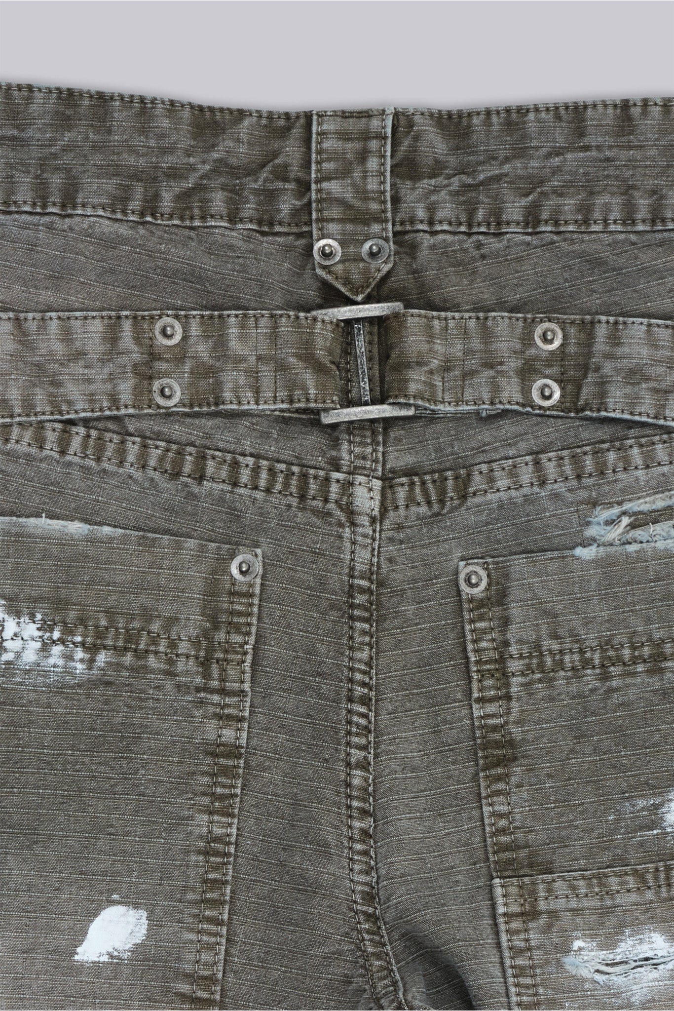 Painted Khaki Ripstop Carpenter Jeans