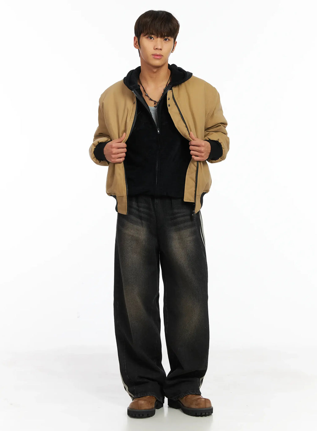 Men's Track Wide Leg Jeans IJ514