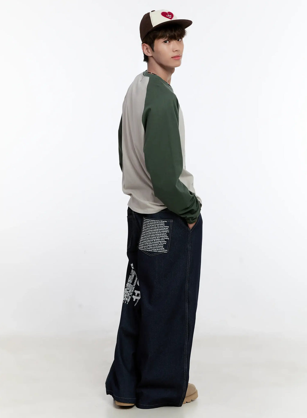 Men's Graphic Jeans (Dark Blue) IS529