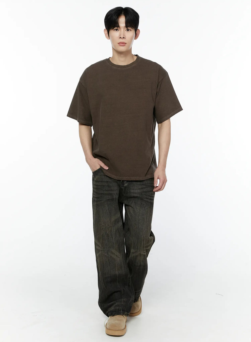 Men's Black-Washed Jeans IA530
