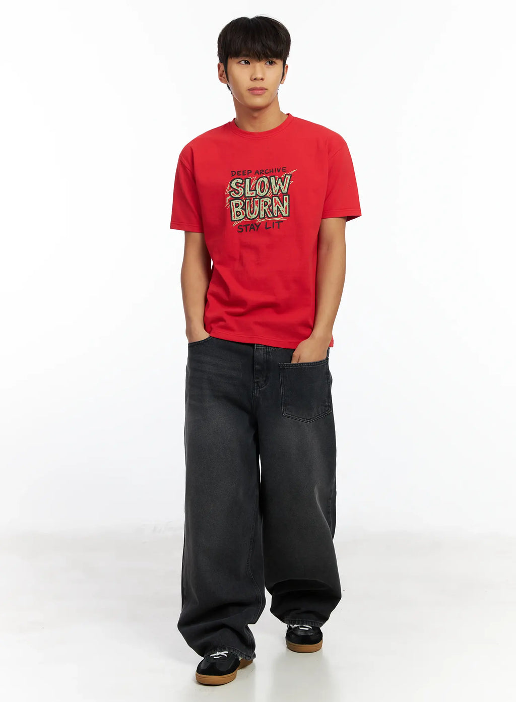 Men's Baggy Wide Leg Jeans IF506