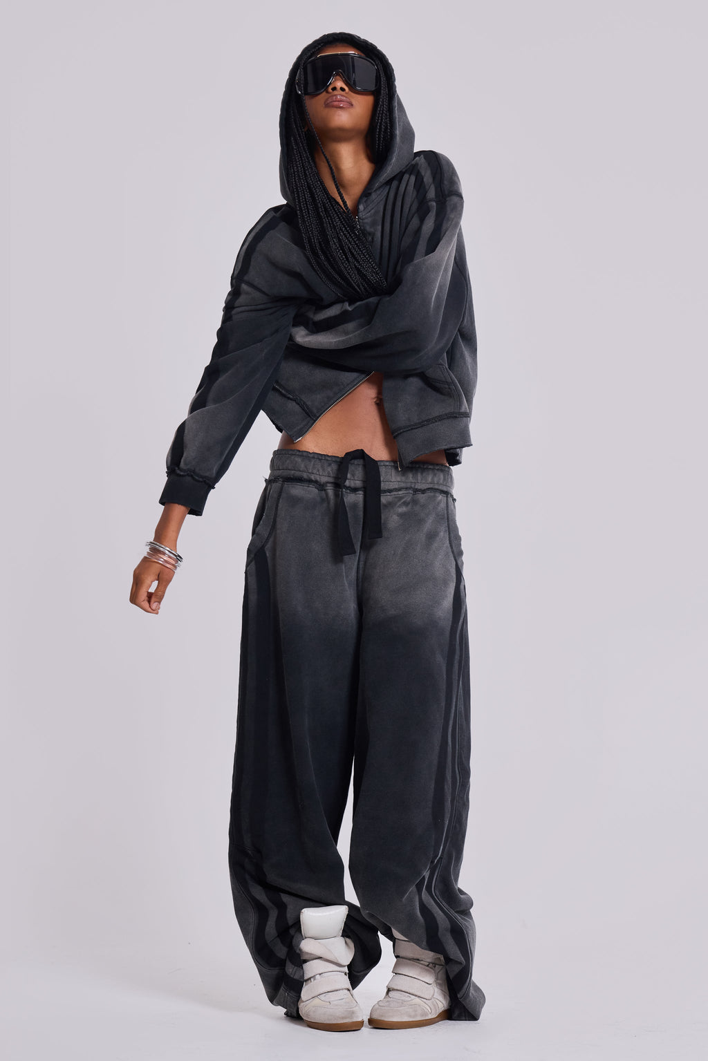 Grey Sporty Baggy Monster Joggers