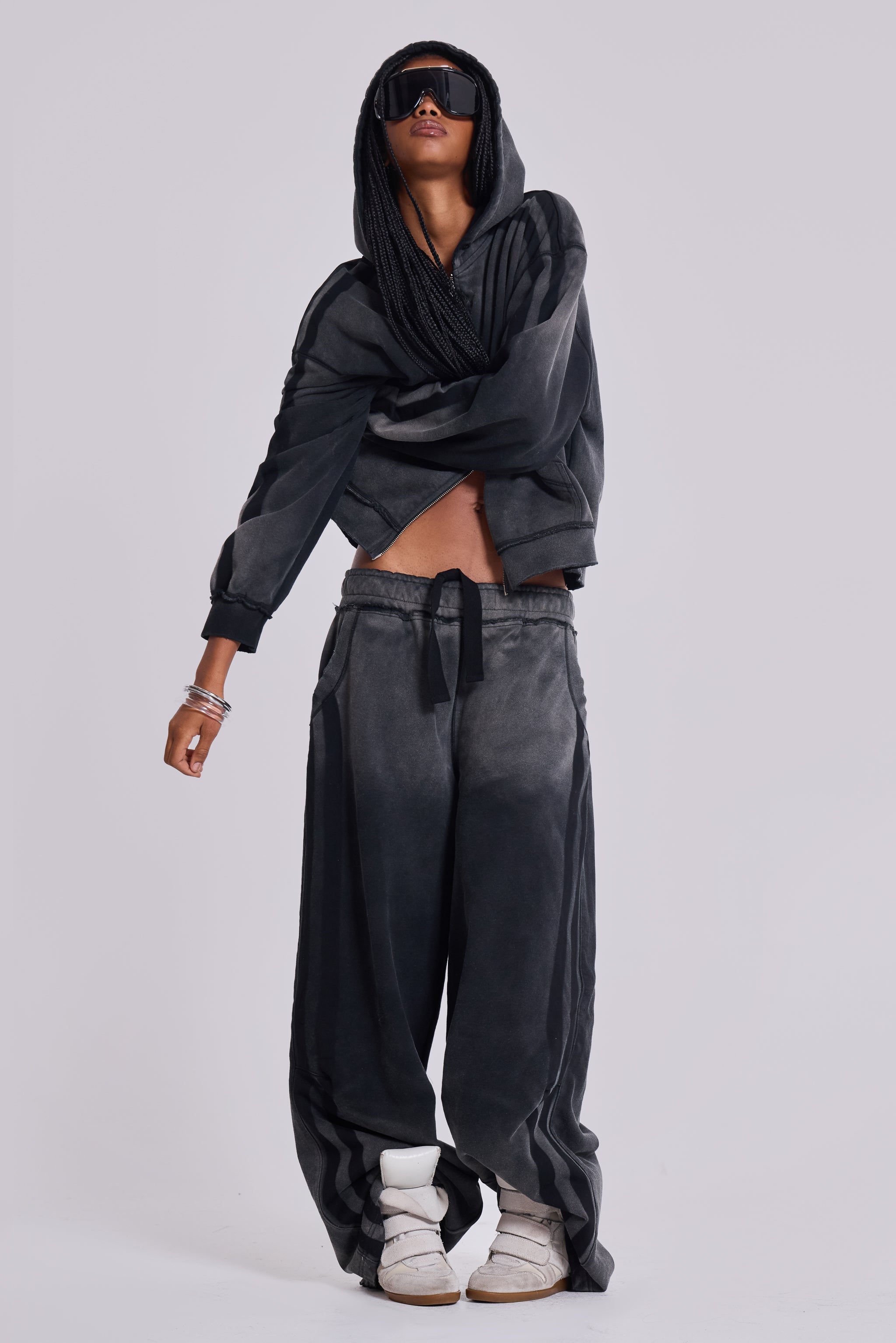 Grey Sporty Baggy Monster Joggers